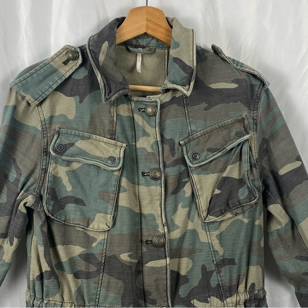 Free People Women’s Camouflage Military Style Utility Jacket Size XS - Picture 4 of 16